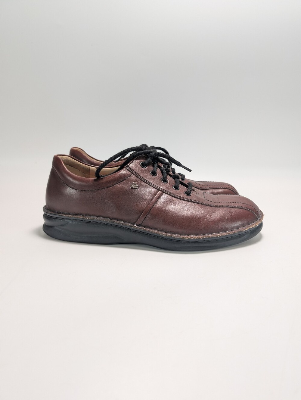 Finn Comfort Dijon Teak Leather Comfort Lace Up Shoes